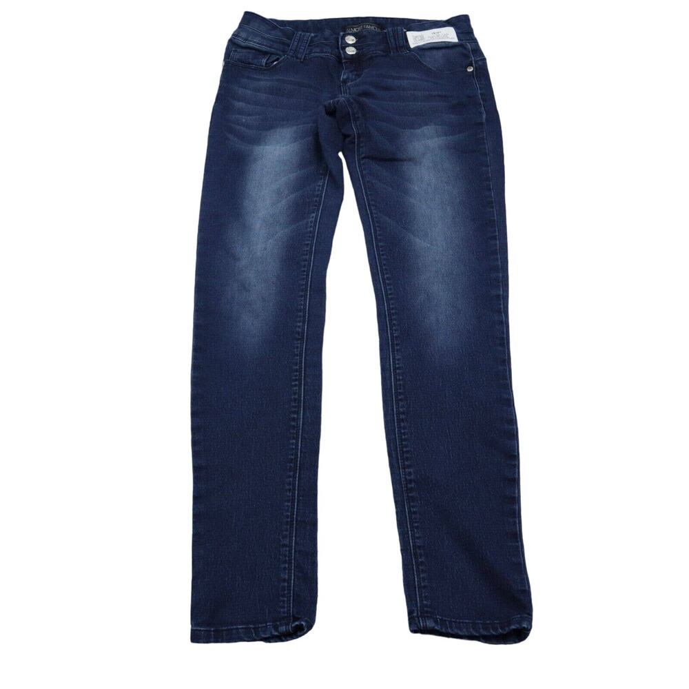 Almost Famous Pants Womens 5 Blue Straight Cut Low Rise Casual Jeans Bottoms